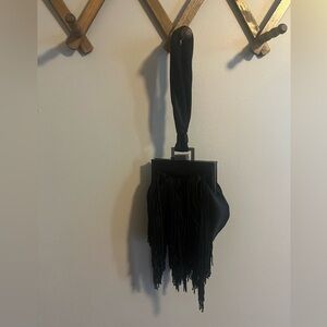 BCBG evening bag fringes and satin wristlet super classy and cute